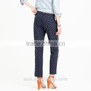 Oem Service Fashion All Over Print Widder Waist Straight Legging Elegant Women Pants 2016 thumbnail-2