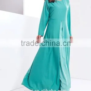 OEM Service China Factory Custom Made Arabic Chiffon Solid Muslim Layers Dress thumbnail-3