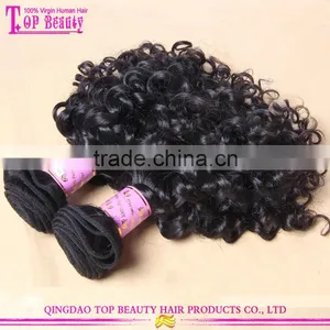 Shandong Factory Mongolian Curly Hair Extension Hair With Rubber Band thumbnail-5