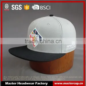 Custom 100% Cotton 6-panel Snapback Cap With Front Embroidery thumbnail-1