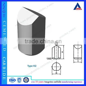 K10 K20 Cemented Carbide Tips for Rock Drill Bits thumbnail-1