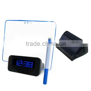 Home Electronic Sparkle Acrylic Alarm Clock LED Memo Board thumbnail-1