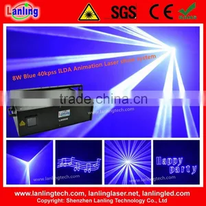 High Power 8W Blue Disco Event Stage Laser Show System thumbnail-1