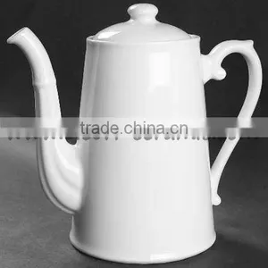 300ml To 2000ml Plain/Ivory White Ceramic Porcelain Coffee Pots thumbnail-1