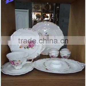 European 45% Bone China 72 PCS Porcelain Dinner Set thumbnail-1