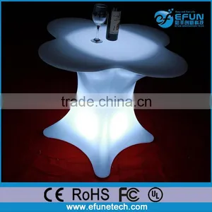 Glowing Led Bar Furniture Rgb Color Led Illuminated Bar Table With Stool thumbnail-5