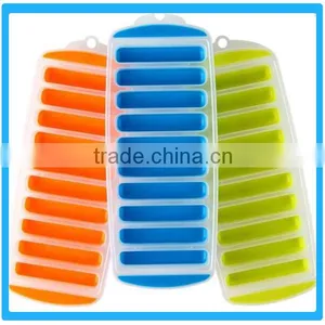 Top Quality 10 Cubes Ice Tray Plastic Ice Molds Long Bar Ice Tray thumbnail-1