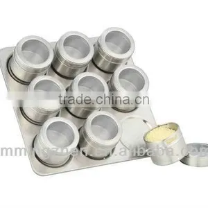 10pcs Magnetic Spice Jar Set With Stand thumbnail-1