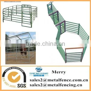 Cheap Metal Tubular Holding Yards Paddock Fence Rails Used Fence Panel for Livestock thumbnail-5