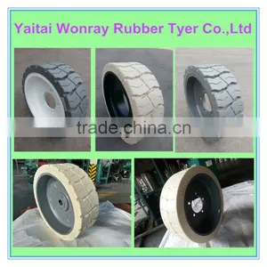2016 New Style Deep Groove Tread Solid Tire With Rims 15x5 With Factory Price thumbnail-1