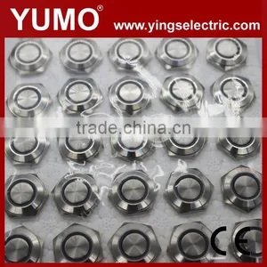 LA16JSF-11E 16mm Momentary/alternate Stanless Steel Blue 3A/250VAC 5 Pin Metal Button Push Button Switch thumbnail-3