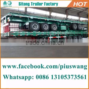 Hot-selling Inexpensive 20ft 40ft Container Semi-trailer High Quality Flatbed Trailer With Container Lock thumbnail-6