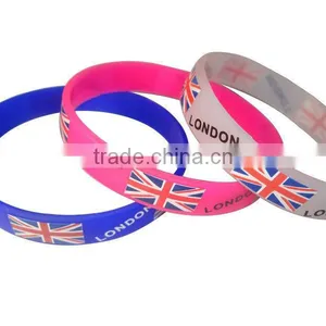 Popular Flag Thin Silicone Custom Couple Bracelet Male Charm Bracelet thumbnail-1