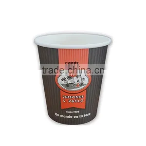 12oz Hot Drink Disposable Ripple Wall Custom Disposable Coffee Cups thumbnail-4