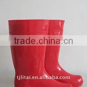 Custom Logo Fashion Sexy Pvc Transparent Rain Boots Wholesale thumbnail-1