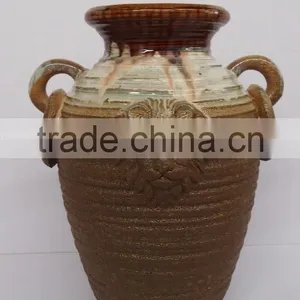 Pottery Urn With Antique Finish thumbnail-1