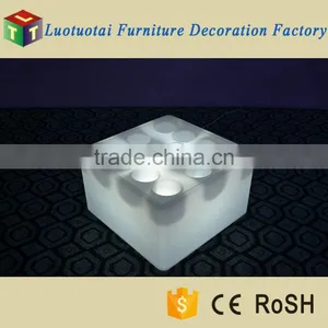 L43*W43*H26cm LED Bar Furniture Illuminated LED Wine Track/square Clear Plastic Tray/wine Glass Tray thumbnail-3