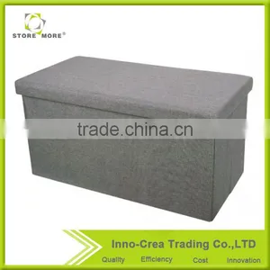 Hot Selling Multifunctional Linen Fabric Ottomans thumbnail-1