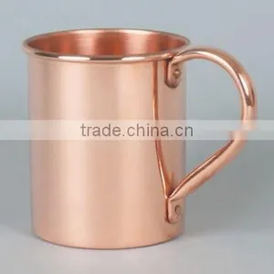 16 oz Solid Copper MUG for Moscow Mule 99.9% With Rivets ~ Copper Straight Mug Supplier From India thumbnail-1