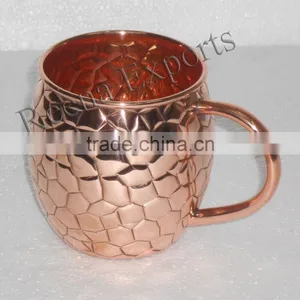 Custom Copper Mule Mug Moscow Mule Mug Nickel Lining FDA Approved From India thumbnail-1