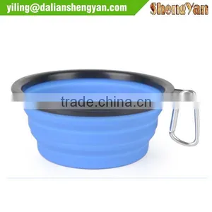 Folding Pet Bowl Travel Pet Cup With Carabiner Silicone thumbnail-3