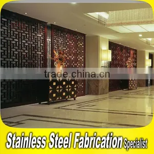 Customized Interior Decorative Stainless Steel Hotel Room Divider thumbnail-1