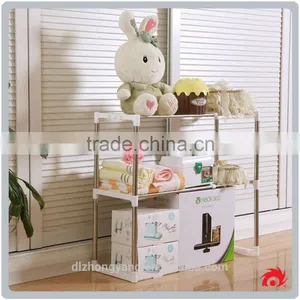 New Multifunction Stainless Steel Tool Kitchen 2 Layers Microwave Oven Organizer Holder Storage Shelf Rack thumbnail-3