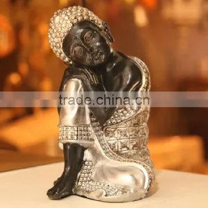 Resin Antique Silver Resin Buddha Statues thumbnail-1