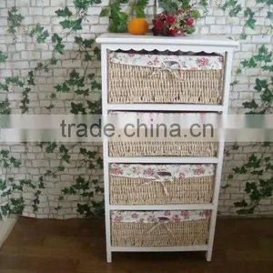 Solid Wood Straw Cabinet Storage Cabinet Storage thumbnail-1