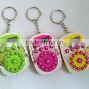 Mini Plastic Pocket Calculator With Keyring thumbnail-1