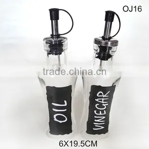 Clear Square Glass Oil Bottle Vinegar Bottle thumbnail-1