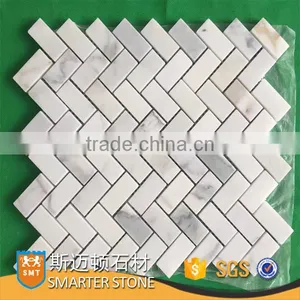 Calcutta Gold Square Shape Micro Marble Mosaic Tile With 1cm Thickness thumbnail-2