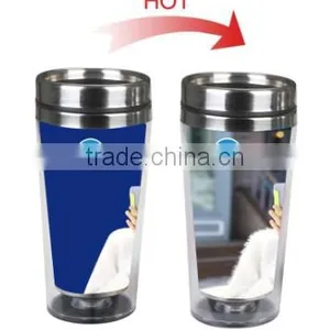 Color Changing Vacuum Insulated Stainless Steel Water Bottle thumbnail-1