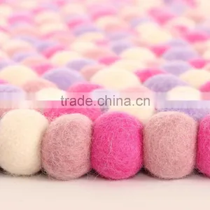 150cm Multicolour Felt Wool Ball Rugs thumbnail-2