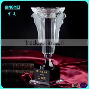 Fashion Transparent Crystal Glass Award Golf Ball Cup With Ball Top thumbnail-5