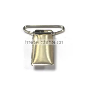 Rectange Face Metal Suspender Clip With Plastic Teeth Inside for Garment, 1 Inch High Quality Fashion Metal Clip thumbnail-1