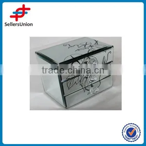 Glass and Velvet Jewelry Box thumbnail-1