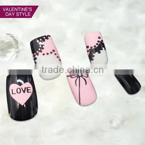 2017 Wholesale Valentine Love Design Fake Nail Art Design for Beauty thumbnail-3