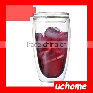 UCHOME Heat Resistant Double Wall Insulated Glass Coffe Cup For Home thumbnail-3