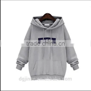 The New Spring Autumn Ladies Fleece Long Sleeve Plain Pullover Custom Print Loose Casual Hoodie for Women thumbnail-3