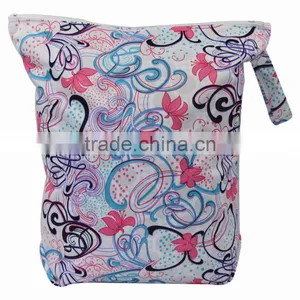 Printed Diaper WetBags, Waterproof & Light in Weight, Diaper Bag With Two Pockets thumbnail-1