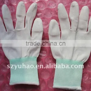 13 Gauge Nylon Top Fit Textured Glove/ PU Coated on Finger Top thumbnail-1