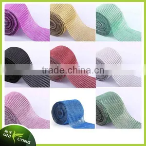 Newest Colorful Bling Hot Fix Rhinestone Mesh Trimming thumbnail-1