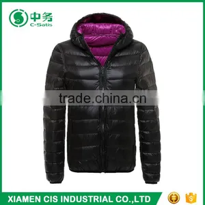 New Arrived Winter Reversible Slim Fit Duck Down Jacket for Women thumbnail-4