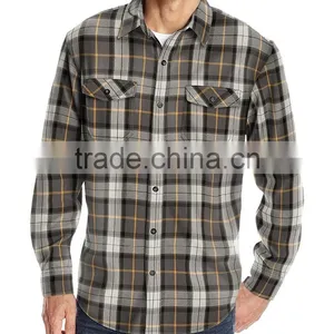 New Style Cheap Wholesale Plaid Men's Plaid Flannel Shirt thumbnail-5