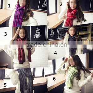 New Style Autumn and Winter Beautiful Men and Women Acrylic Couple Scarfs Korean Style Knitting Scarf thumbnail-3