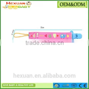 Top Quality Polyester Material Leash, Rubber Band Plastic/metal Nipple Pacifier Clips thumbnail-2