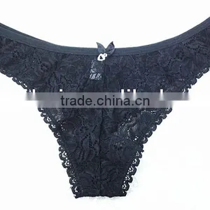 Stylish Style Sexy Transparent Black Lace Ladies Panty Underwear thumbnail-1