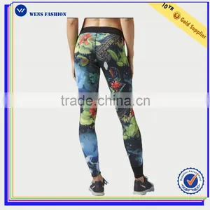 Factory Wholesale Fitness Capri Ppants For Women Polyester Sports Printed Yoga Pants thumbnail-1