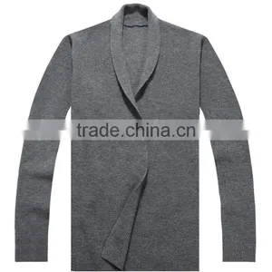 Cool Solid Color Sweater Long Sleeve Knitted Cardigan Men With Best Quality thumbnail-4